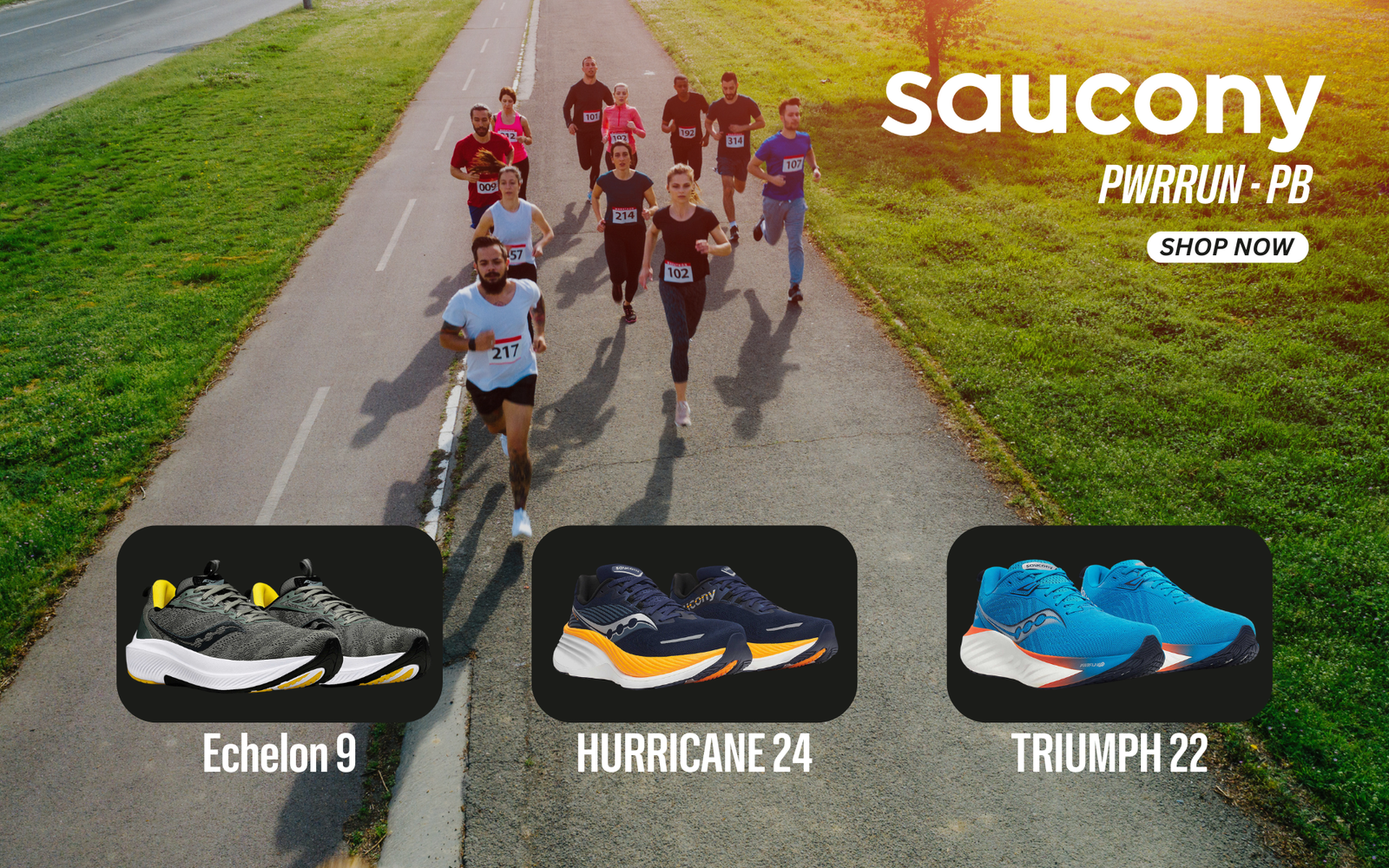 SAUCONY TRIUMPH 22 BANNER