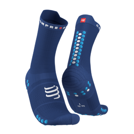 Pro Racing Socks v4.0 Run Quarter - Sodalite/Fluo Blue